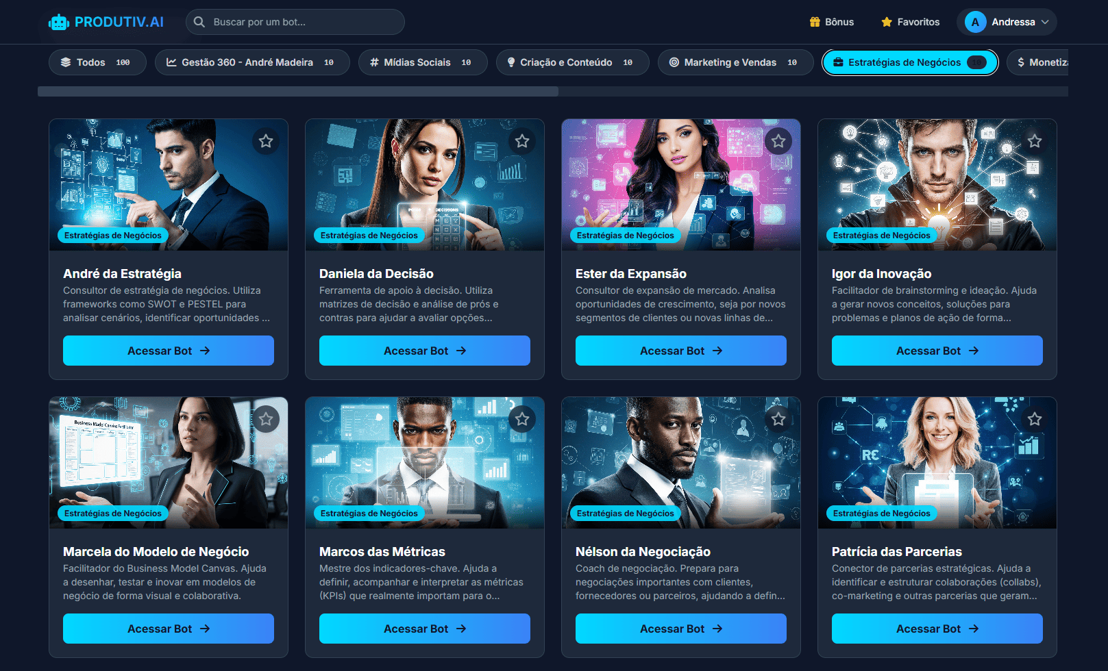 Categoria ESTRATÉGIAS DE NEGÓCIOS